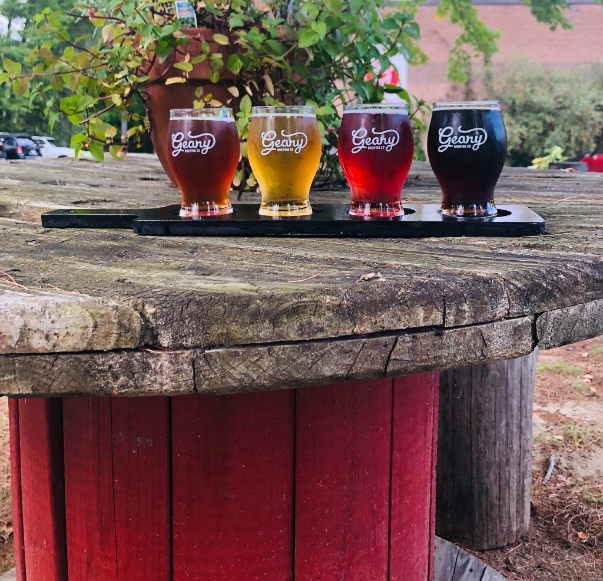 gear brewing company beer flight